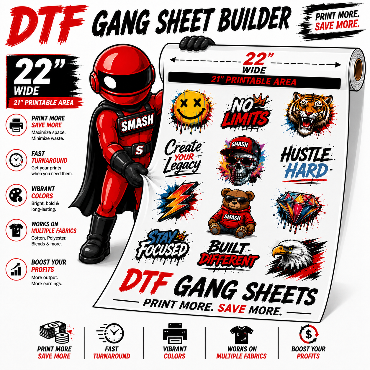 Ameriflex DTF Gang Sheet Builder – 22"