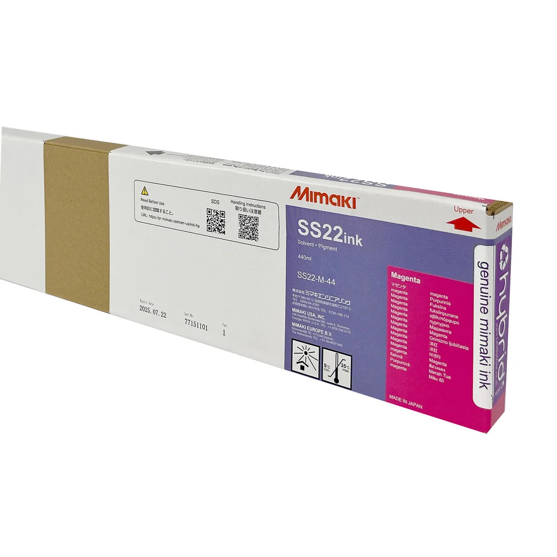Mimaki SS22 magenta compatible printer ink cartridge