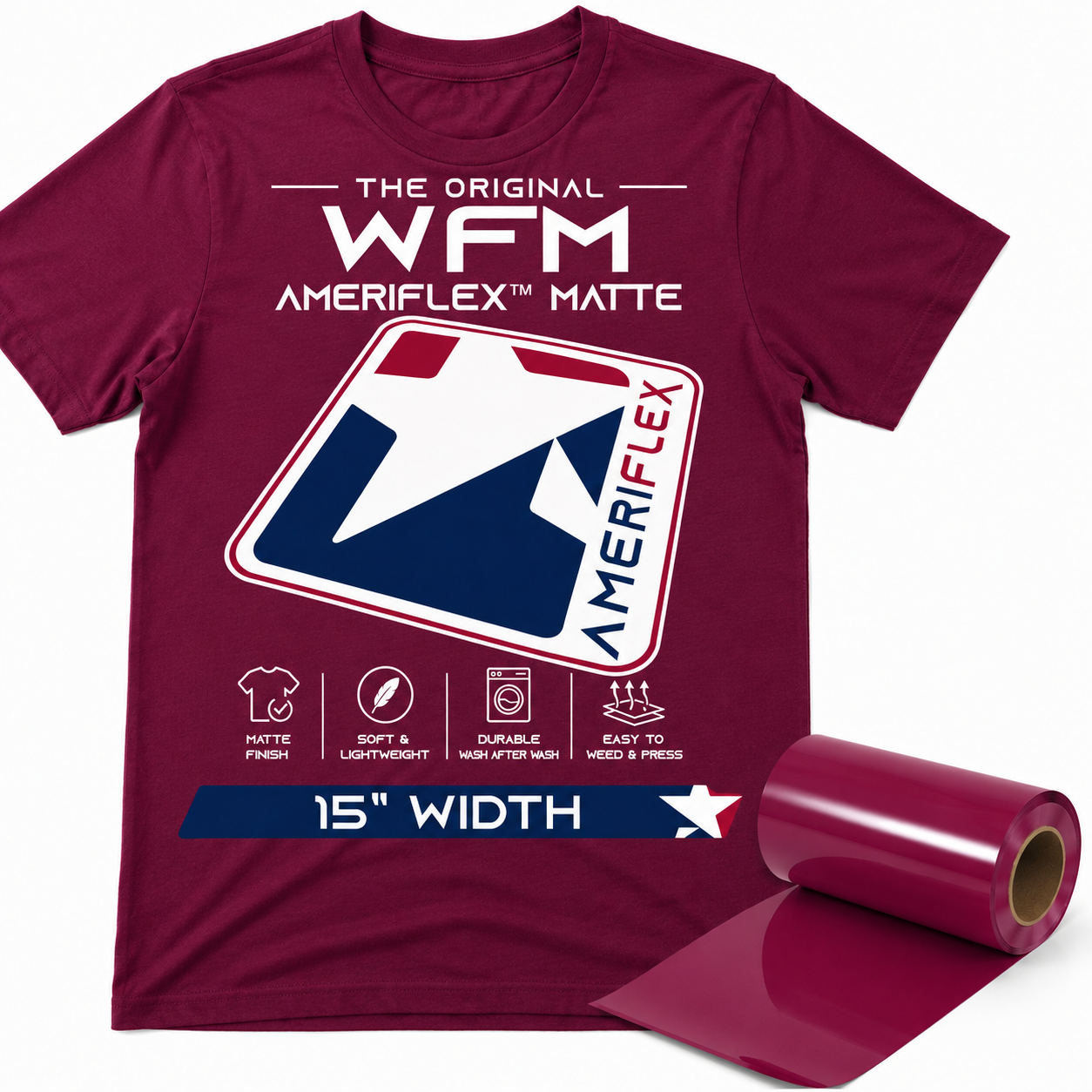 Quickweed™ PU Matte Finish Heat Transfer Vinyl 15"X36" The Original