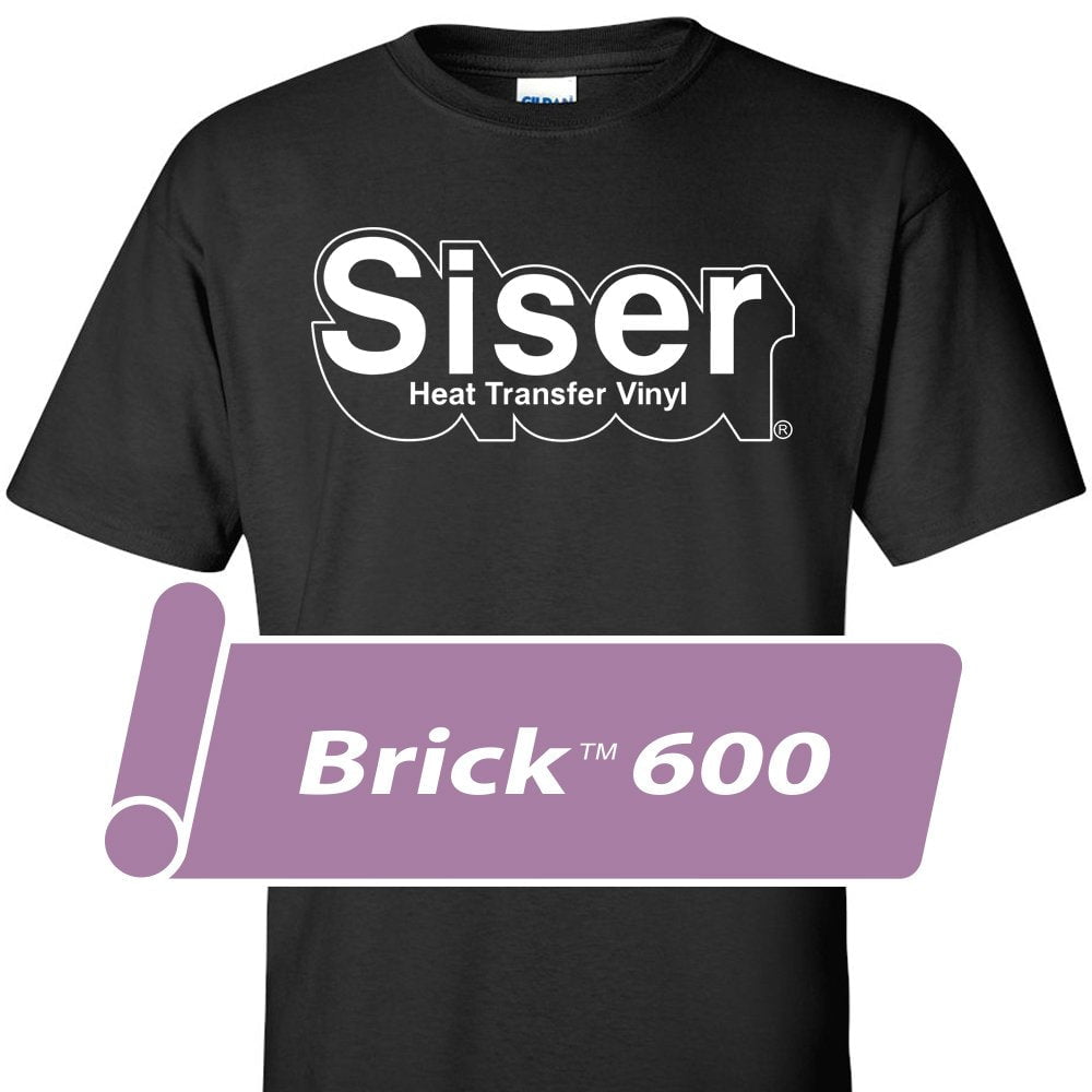 Siser Brick 600 heat transfer vinyl roll and pressed shirt