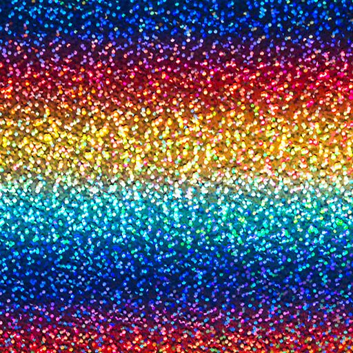 Siser Holographic heat transfer vinyl swatch - Rainbow