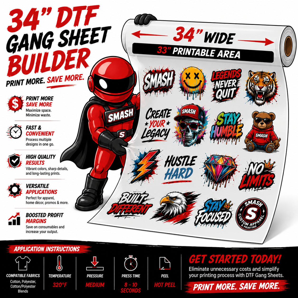 Ameriflex DTF Gang Sheet Builder – 34"