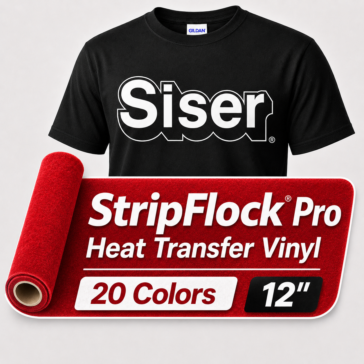 Siser StripFlock Pro flocked heat transfer vinyl 12 inch