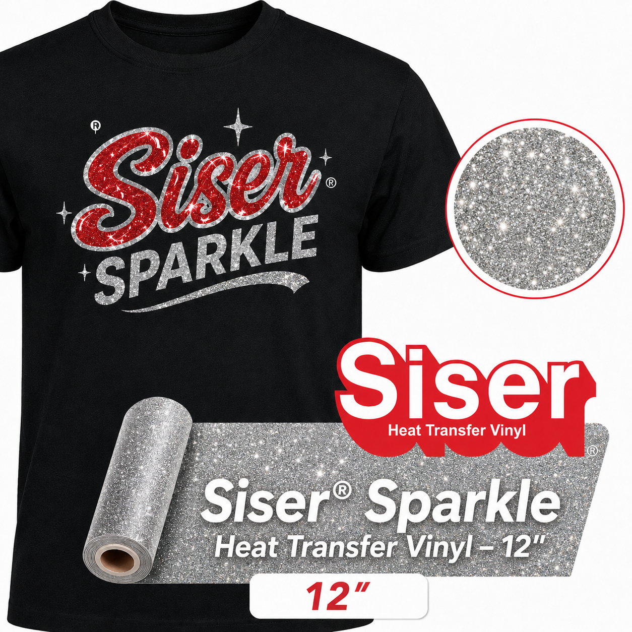 Siser Sparkle heat transfer vinyl 12 inch