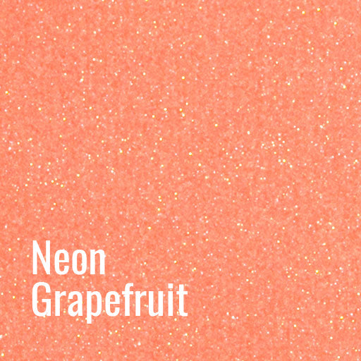 Siser Glitter heat transfer vinyl swatch - Neon Grapefruit