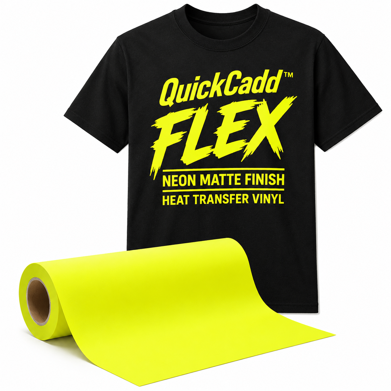 QuickCadd™ Flex Neon Matte Finish Heat Transfer Vinyl 12"X36"