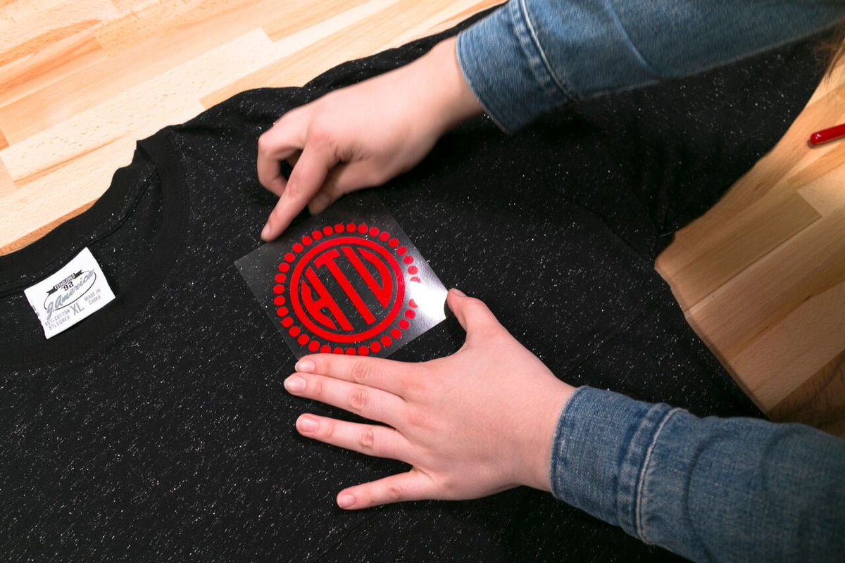 Pressing a Siser Brick 600 design onto a garment