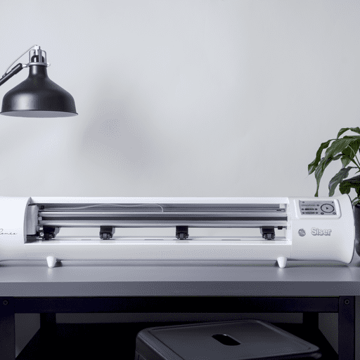 Siser high-definition cutter set up on a desk