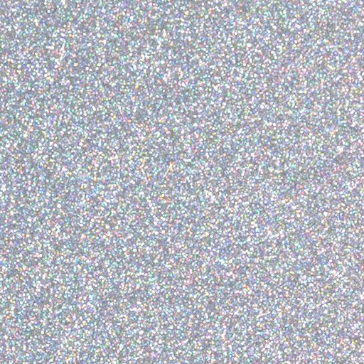 Siser Glitter heat transfer vinyl swatch - Silver Confetti