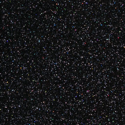Siser Glitter heat transfer vinyl swatch - Galaxy Black