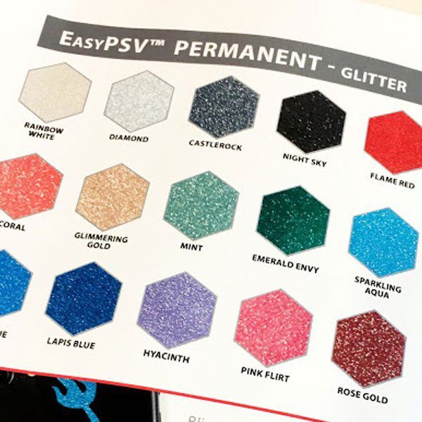 Siser EasyPSV Glitter Vinyl applied to a tumbler